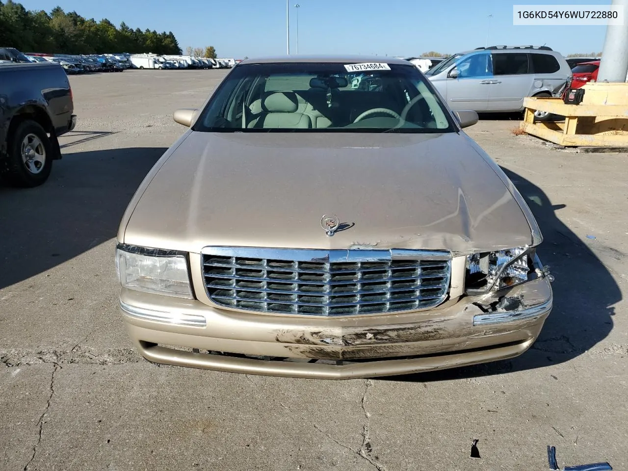 1998 Cadillac Deville VIN: 1G6KD54Y6WU722880 Lot: 76734684