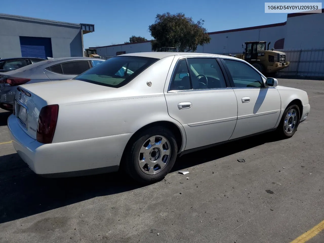 1G6KD54Y0YU209353 2000 Cadillac Deville