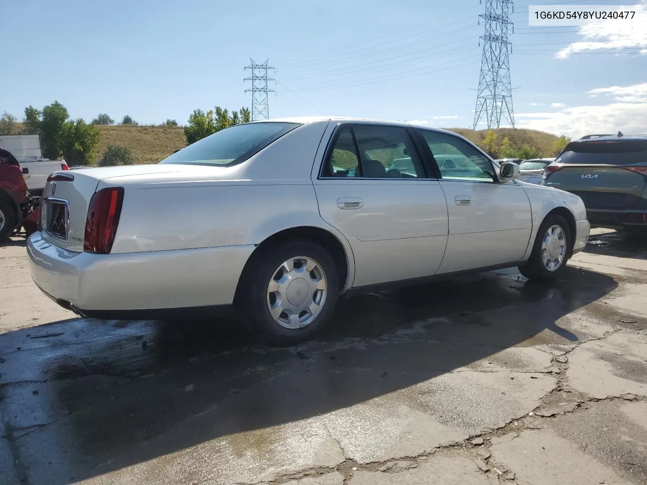 2000 Cadillac Deville VIN: 1G6KD54Y8YU240477 Lot: 72443434