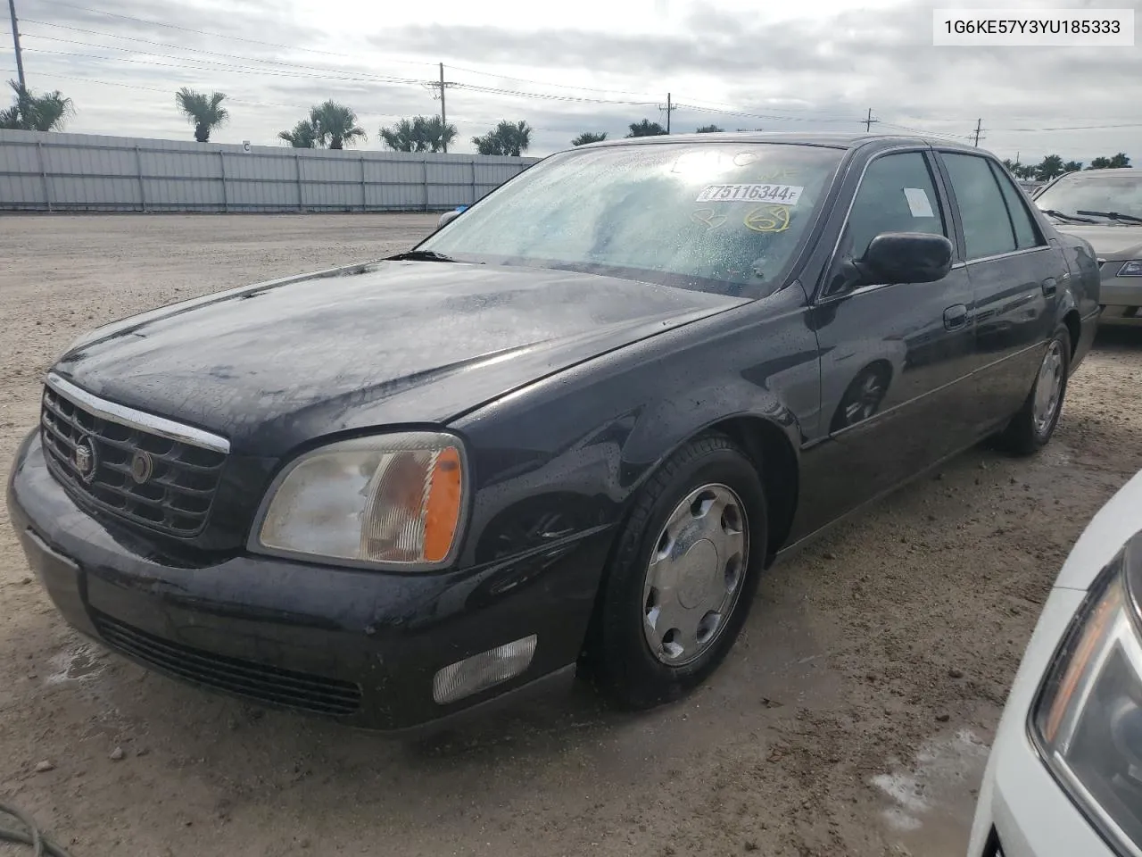 2000 Cadillac Deville Dhs VIN: 1G6KE57Y3YU185333 Lot: 75116344