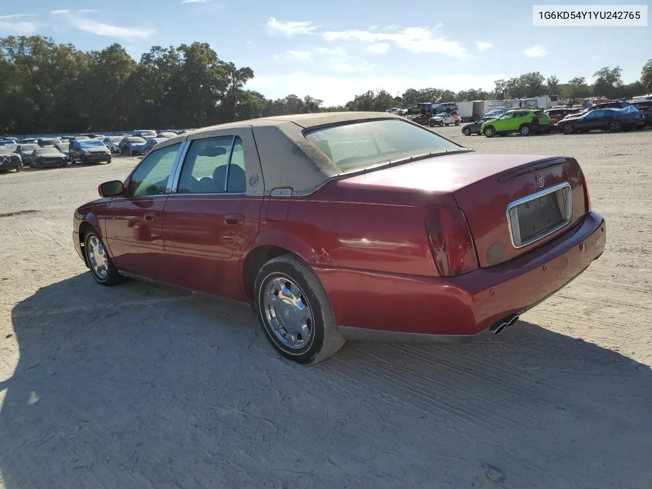 2000 Cadillac Deville VIN: 1G6KD54Y1YU242765 Lot: 76585904