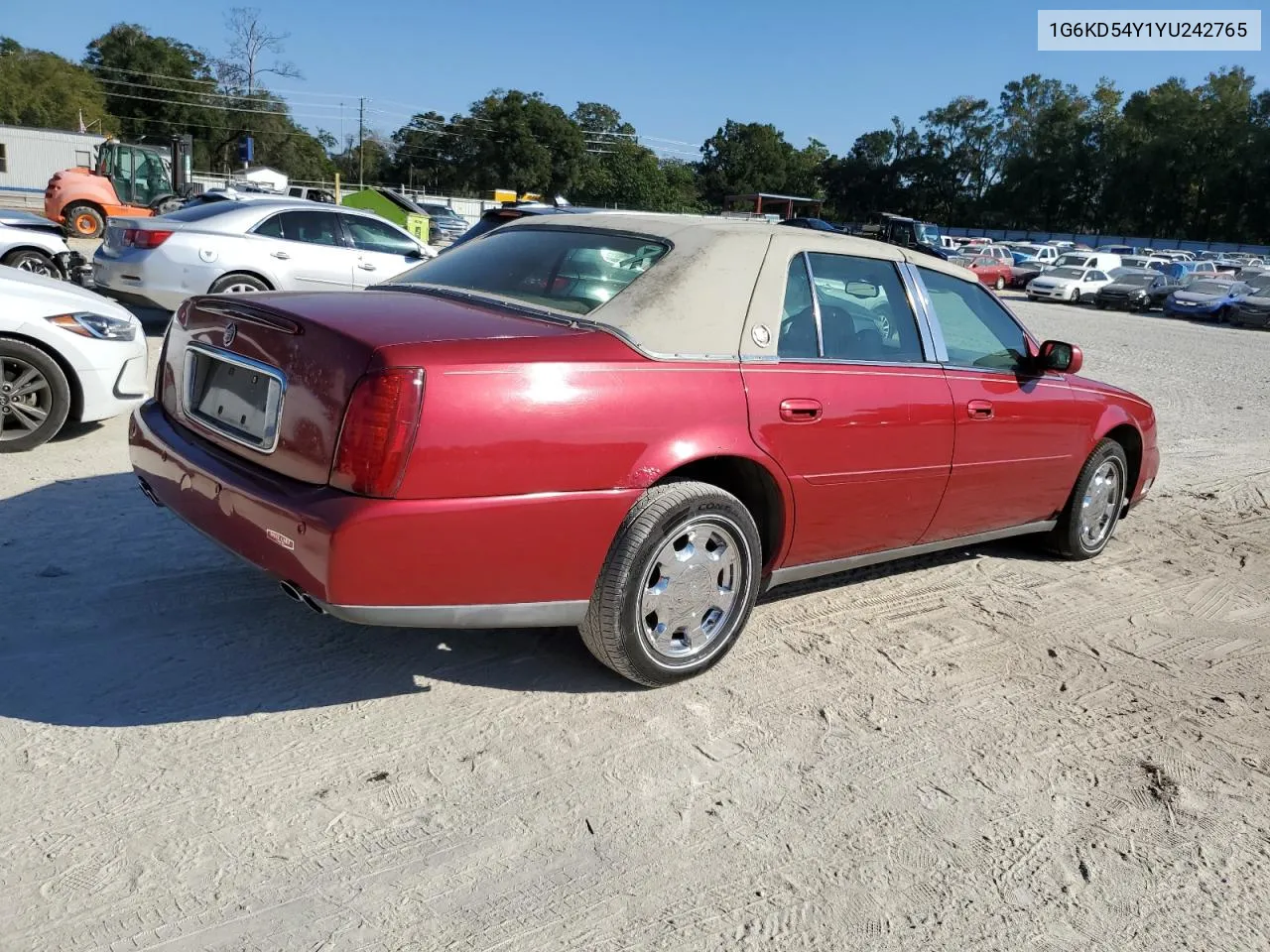 2000 Cadillac Deville VIN: 1G6KD54Y1YU242765 Lot: 76585904