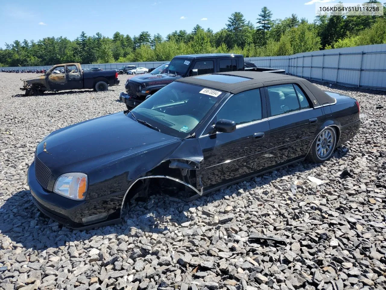 1G6KD54Y51U114258 2001 Cadillac Deville