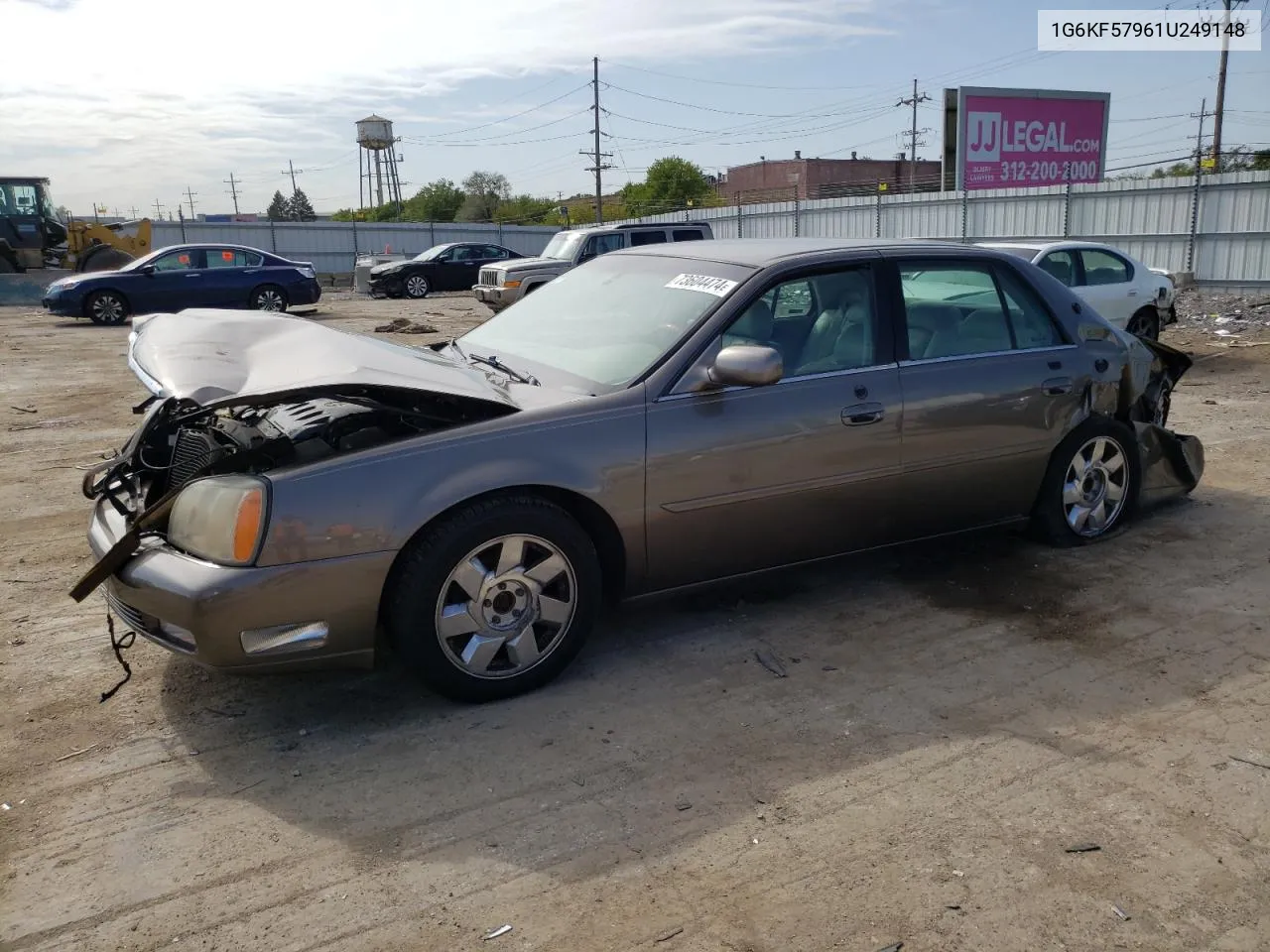 2001 Cadillac Deville Dts VIN: 1G6KF57961U249148 Lot: 73604474