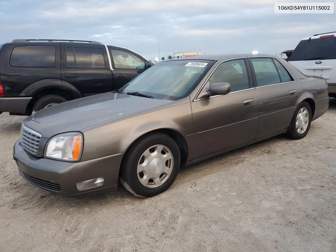 2001 Cadillac Deville VIN: 1G6KD54Y81U115002 Lot: 75906654