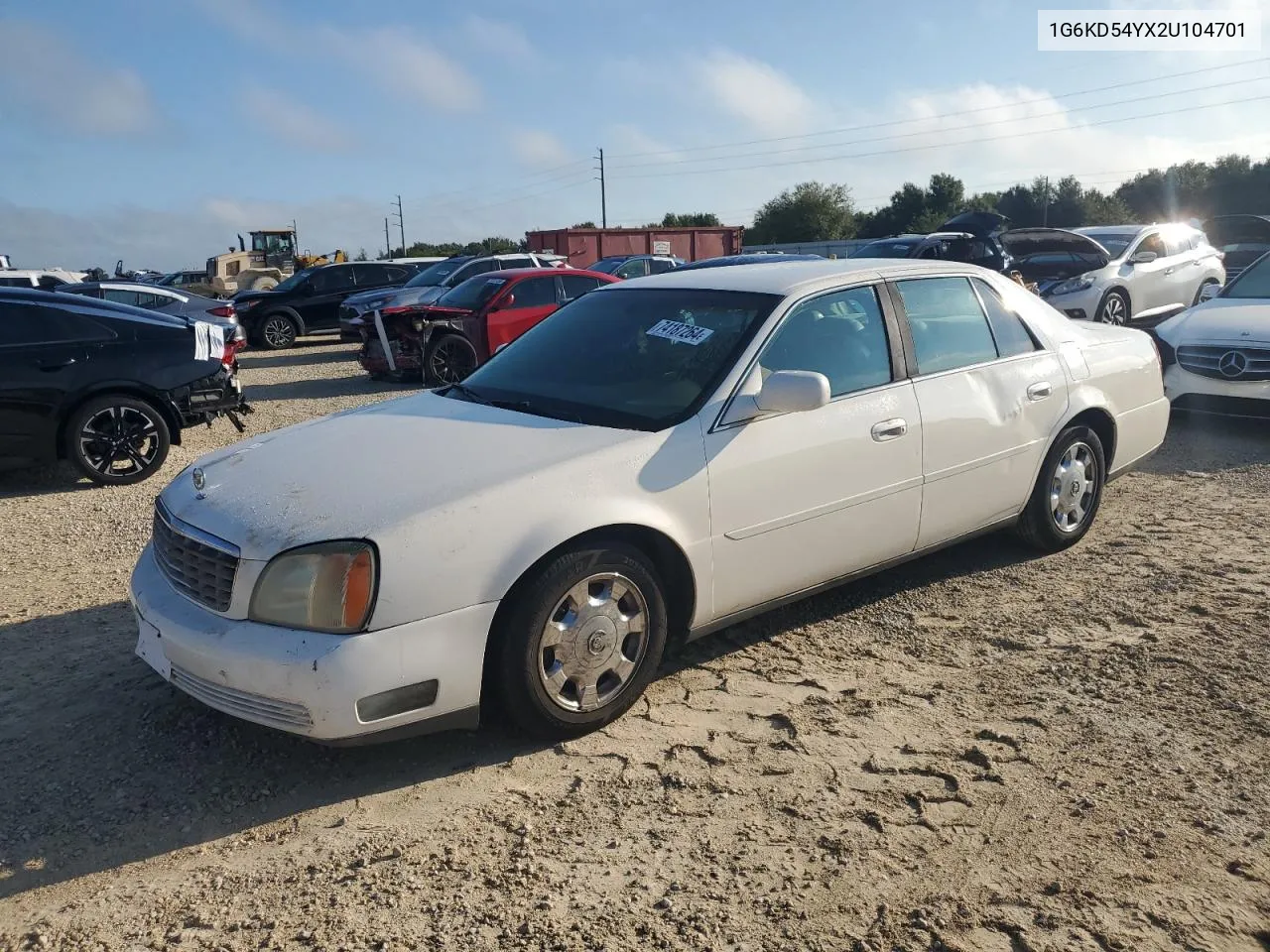 2002 Cadillac Deville VIN: 1G6KD54YX2U104701 Lot: 74187264