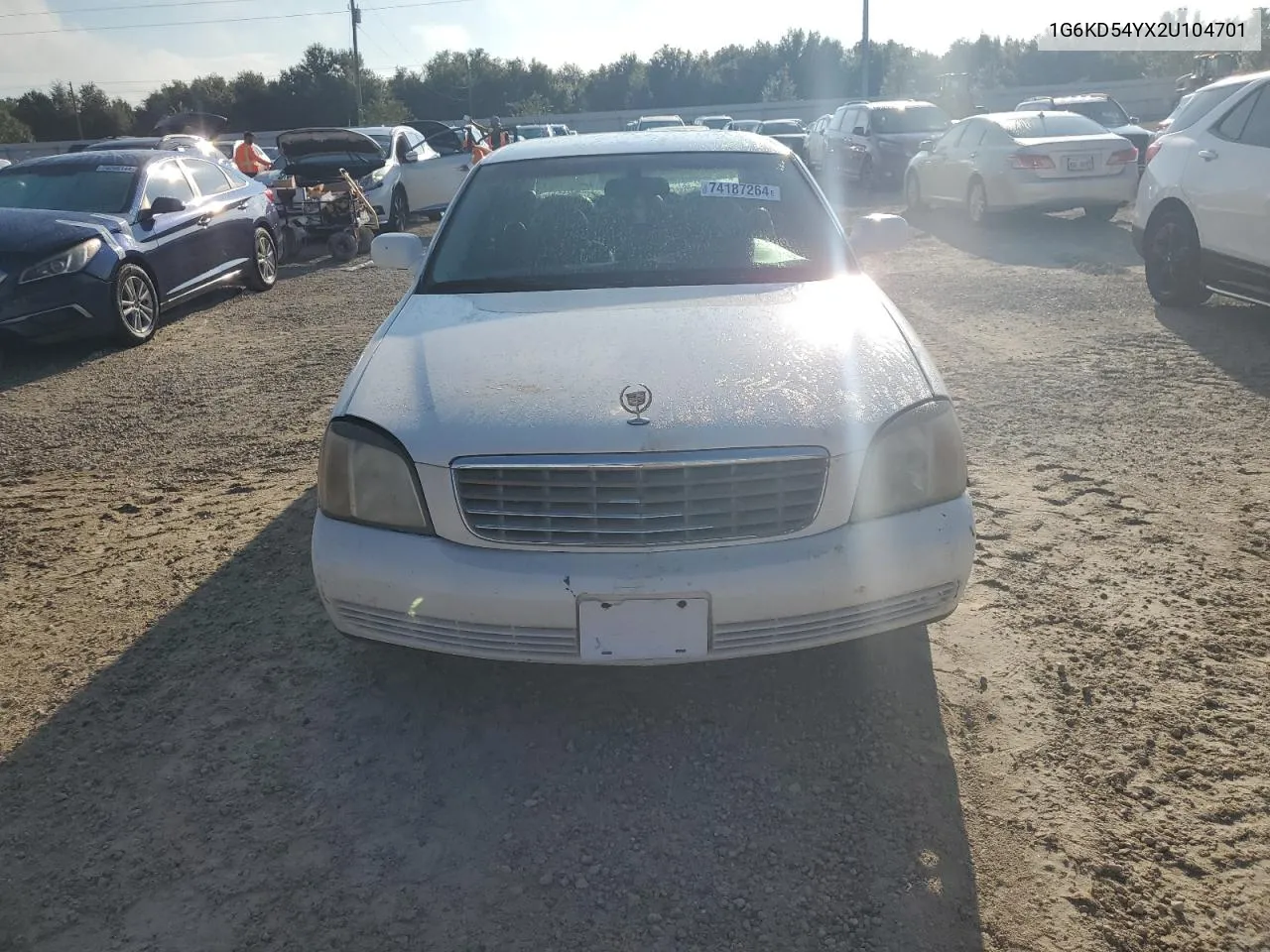 2002 Cadillac Deville VIN: 1G6KD54YX2U104701 Lot: 74187264