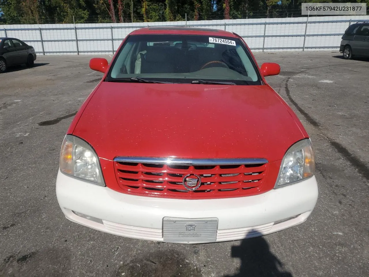 2002 Cadillac Deville Dts VIN: 1G6KF57942U231877 Lot: 76724554