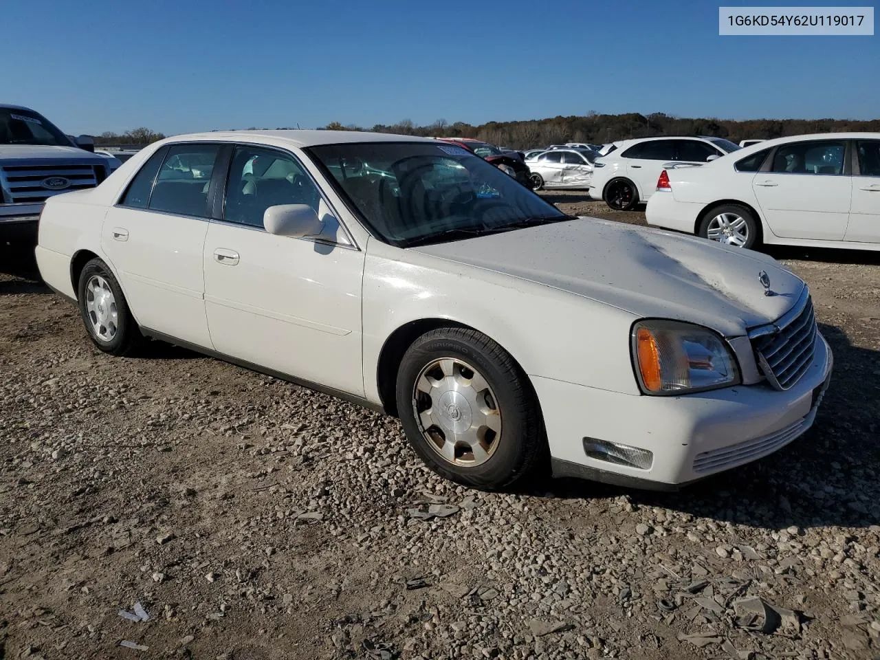 2002 Cadillac Deville VIN: 1G6KD54Y62U119017 Lot: 79753124