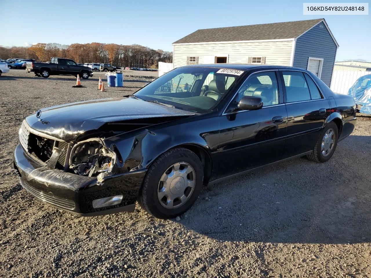 2002 Cadillac Deville VIN: 1G6KD54Y82U248148 Lot: 81075084