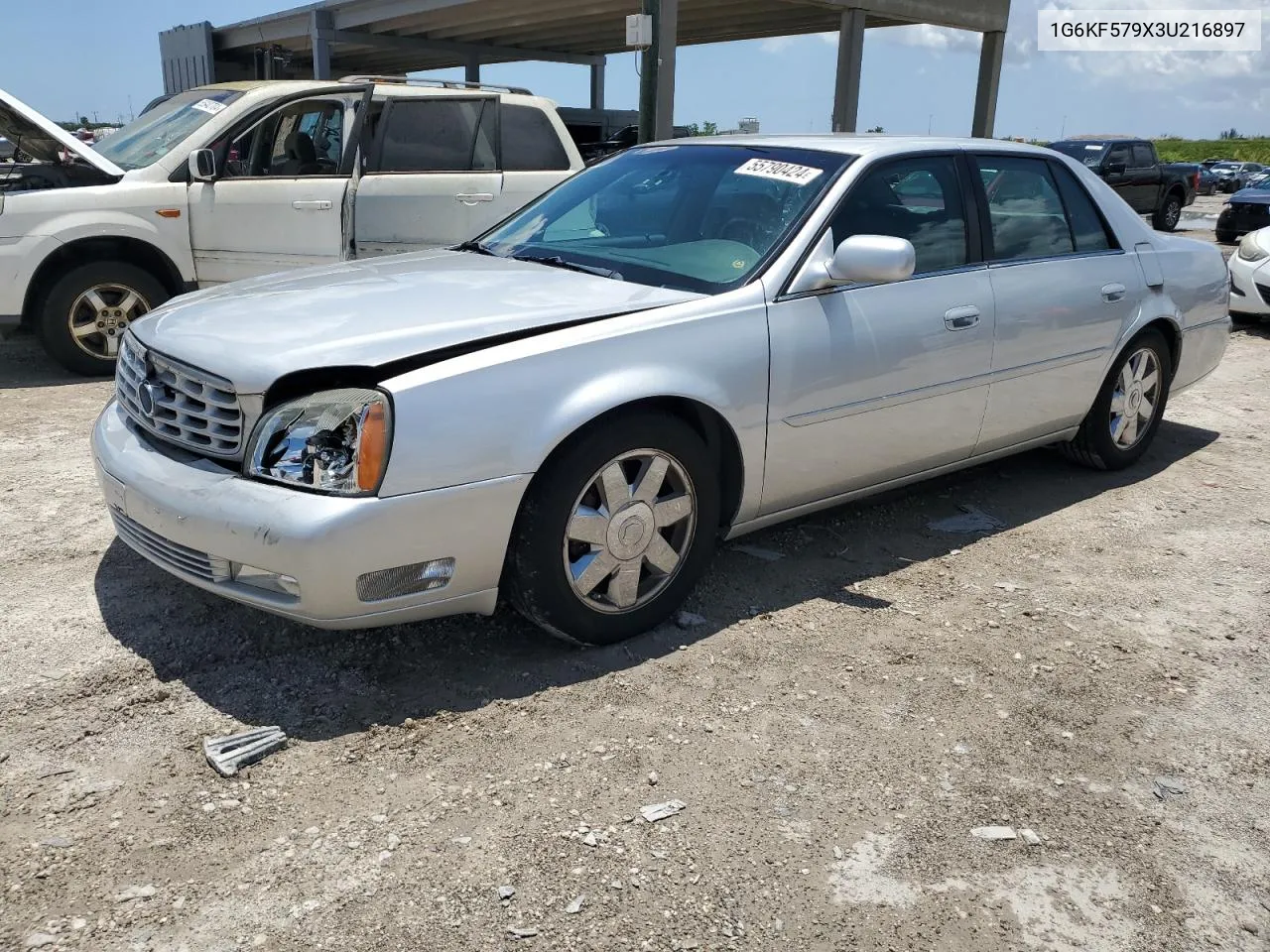 2003 Cadillac Deville Dts VIN: 1G6KF579X3U216897 Lot: 70422014