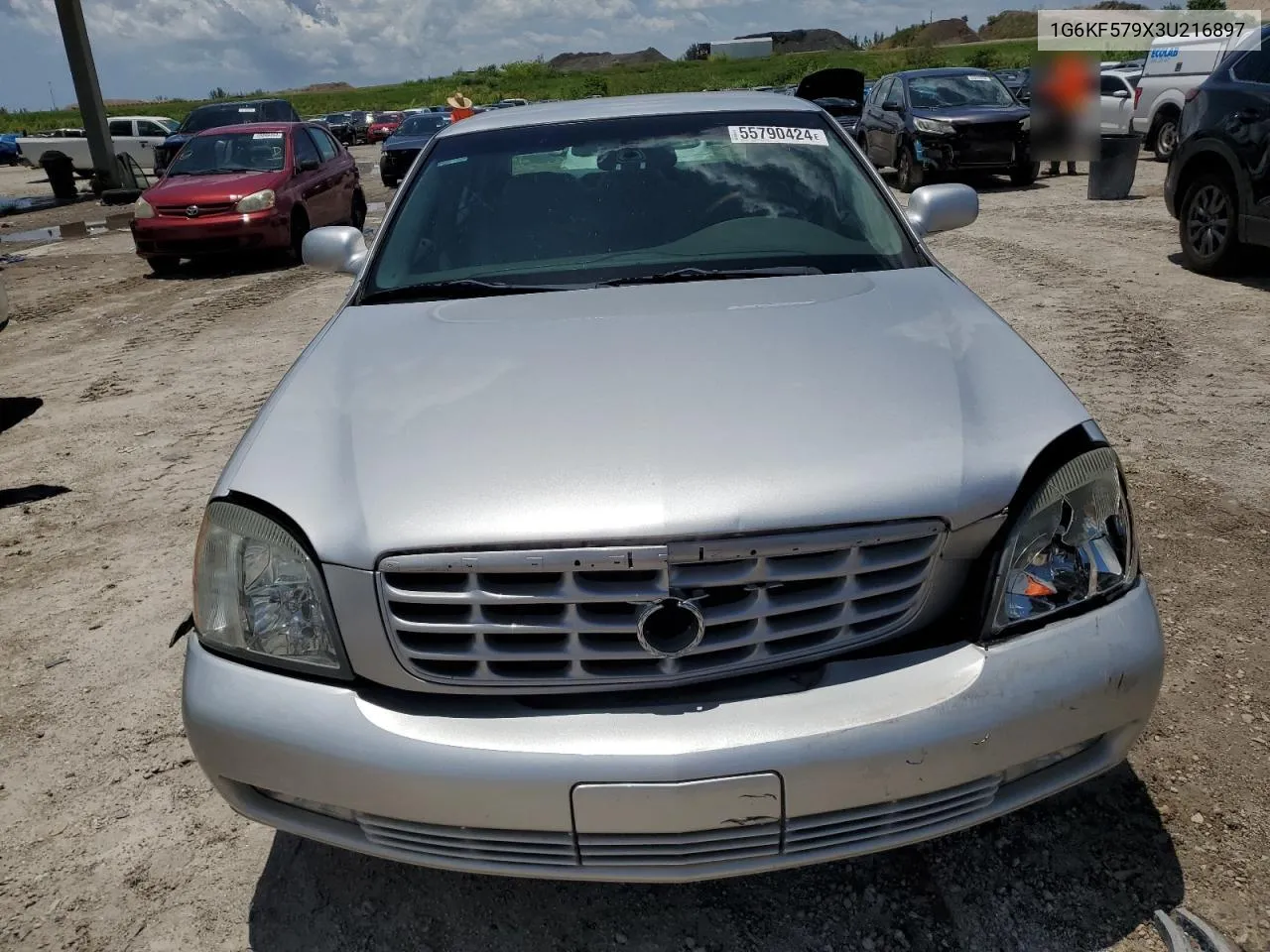 2003 Cadillac Deville Dts VIN: 1G6KF579X3U216897 Lot: 70422014