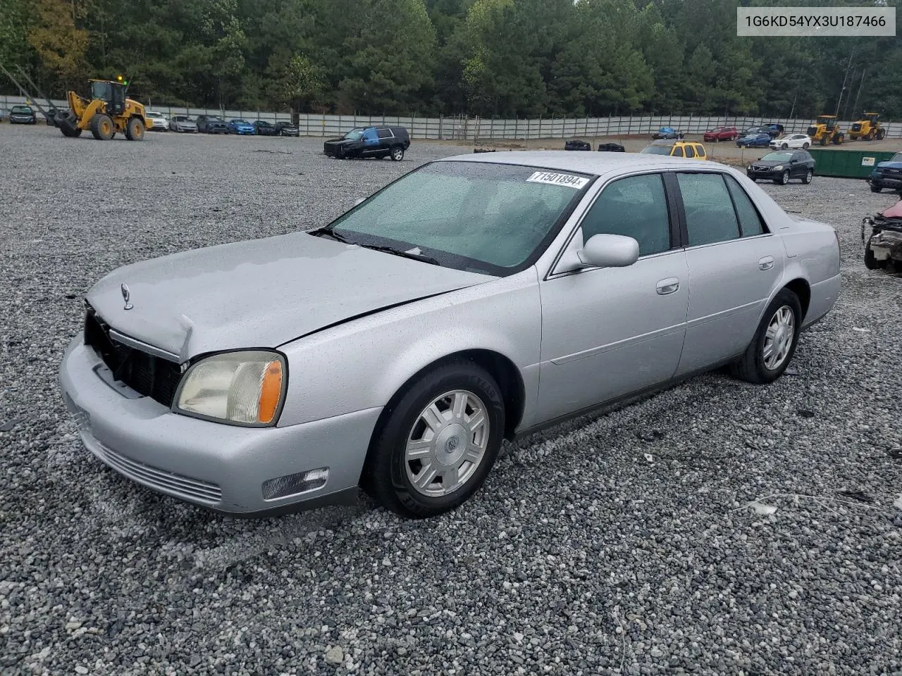 2003 Cadillac Deville VIN: 1G6KD54YX3U187466 Lot: 71501894