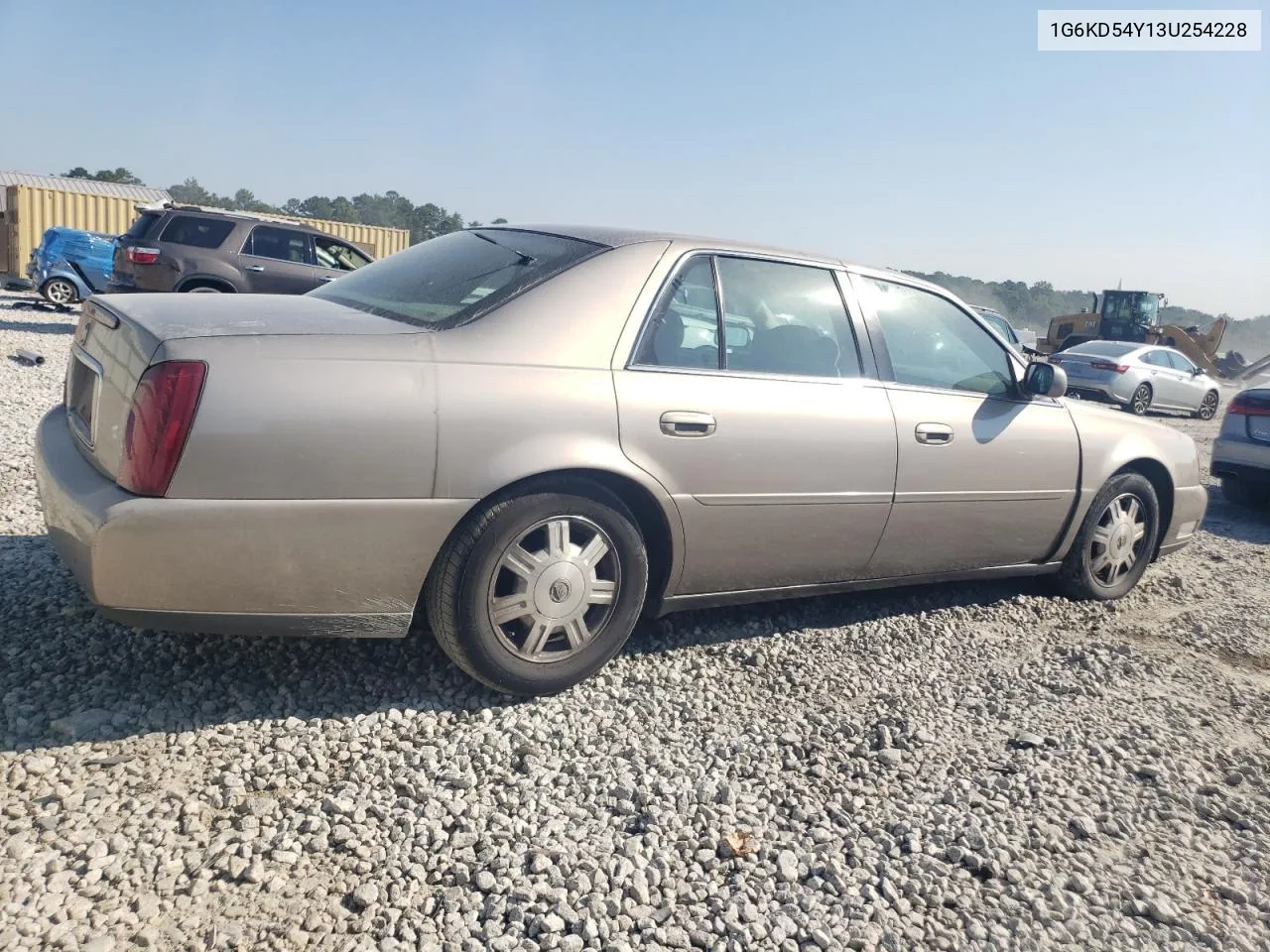 2003 Cadillac Deville VIN: 1G6KD54Y13U254228 Lot: 72388064