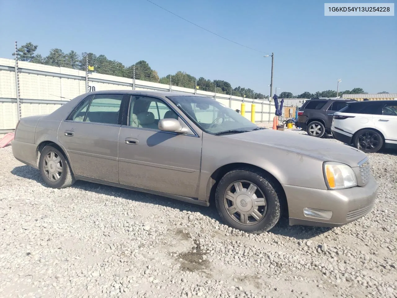 2003 Cadillac Deville VIN: 1G6KD54Y13U254228 Lot: 72388064