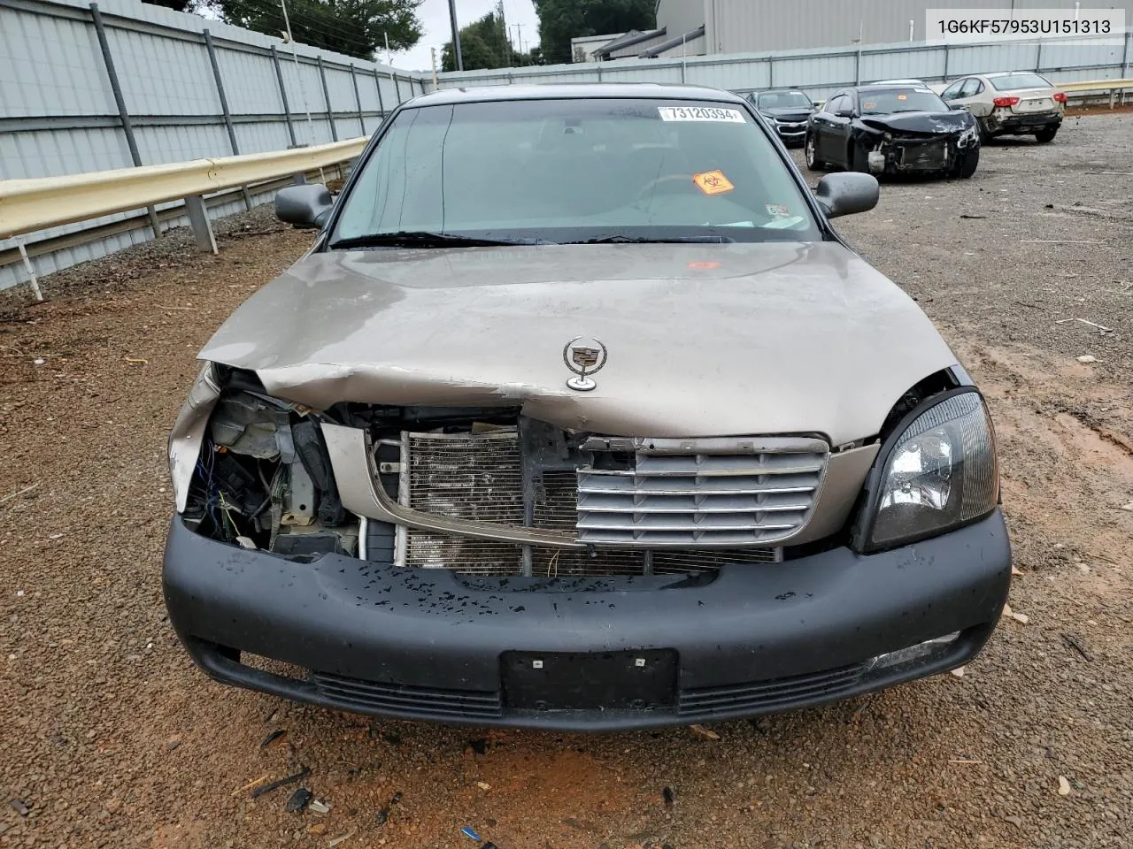 2003 Cadillac Deville Dts VIN: 1G6KF57953U151313 Lot: 73120394