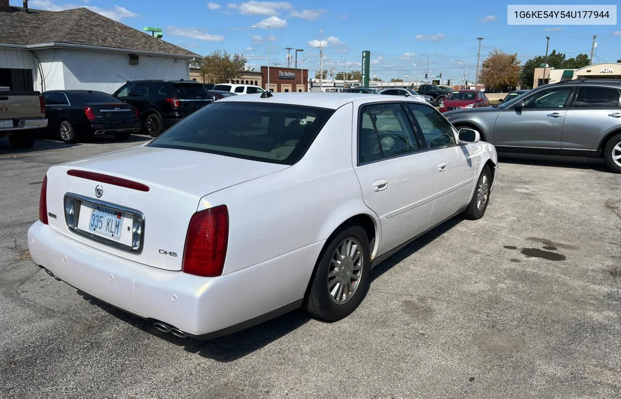 2004 Cadillac Deville Dhs VIN: 1G6KE54Y54U177944 Lot: 74019704