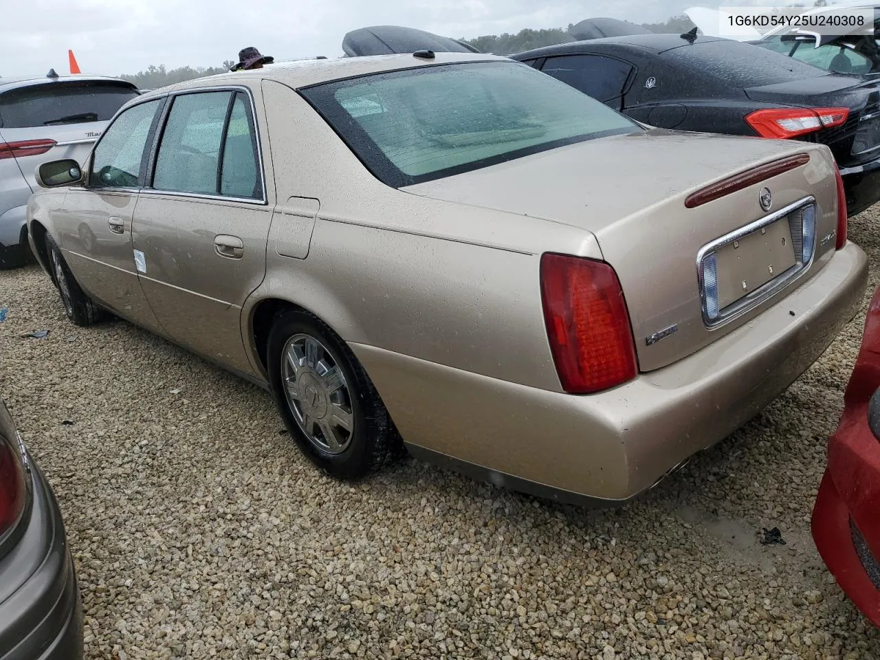 2005 Cadillac Deville VIN: 1G6KD54Y25U240308 Lot: 74318364