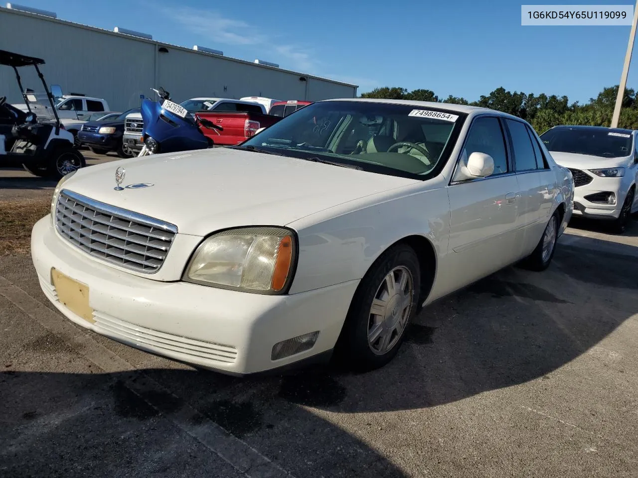 2005 Cadillac Deville VIN: 1G6KD54Y65U119099 Lot: 74988654