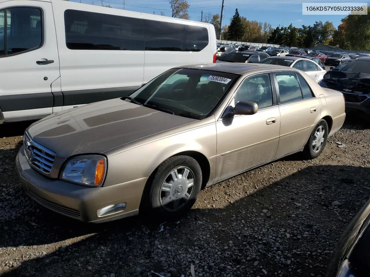 2005 Cadillac Deville VIN: 1G6KD57Y05U233336 Lot: 75392004