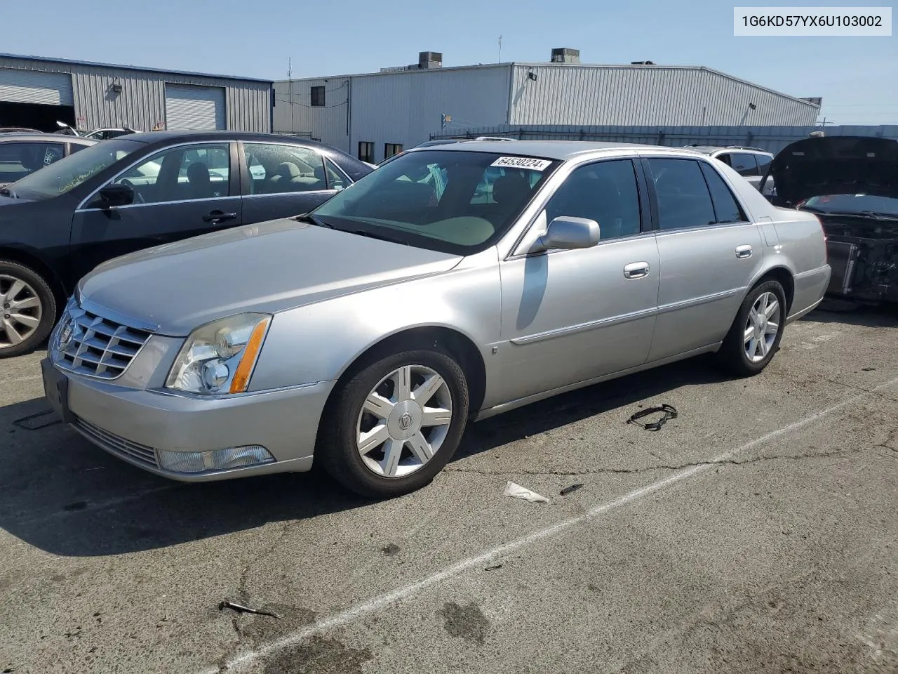 2006 Cadillac Dts VIN: 1G6KD57YX6U103002 Lot: 64530224