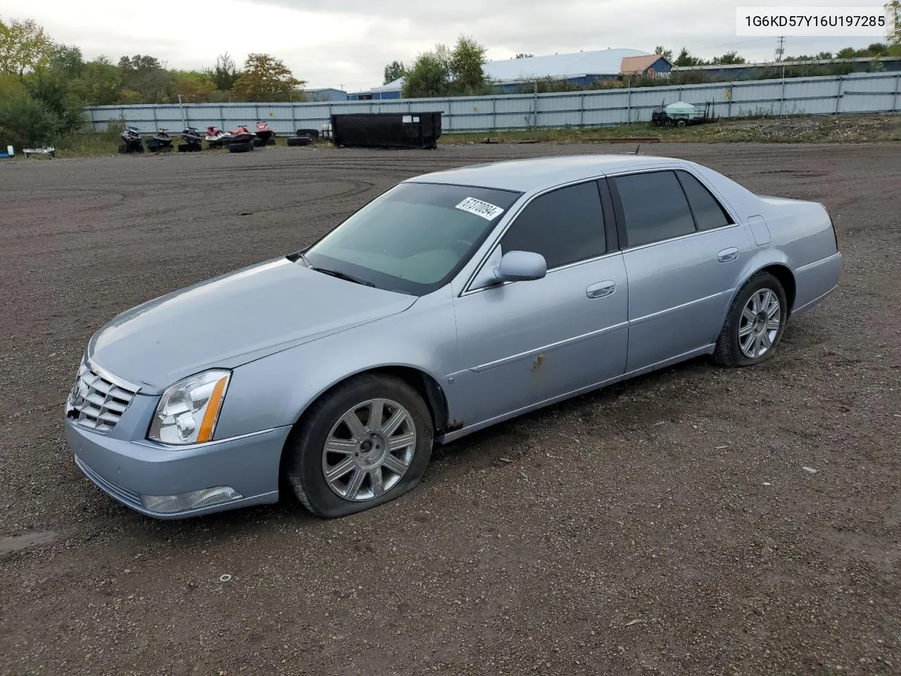 2006 Cadillac Dts VIN: 1G6KD57Y16U197285 Lot: 67370094