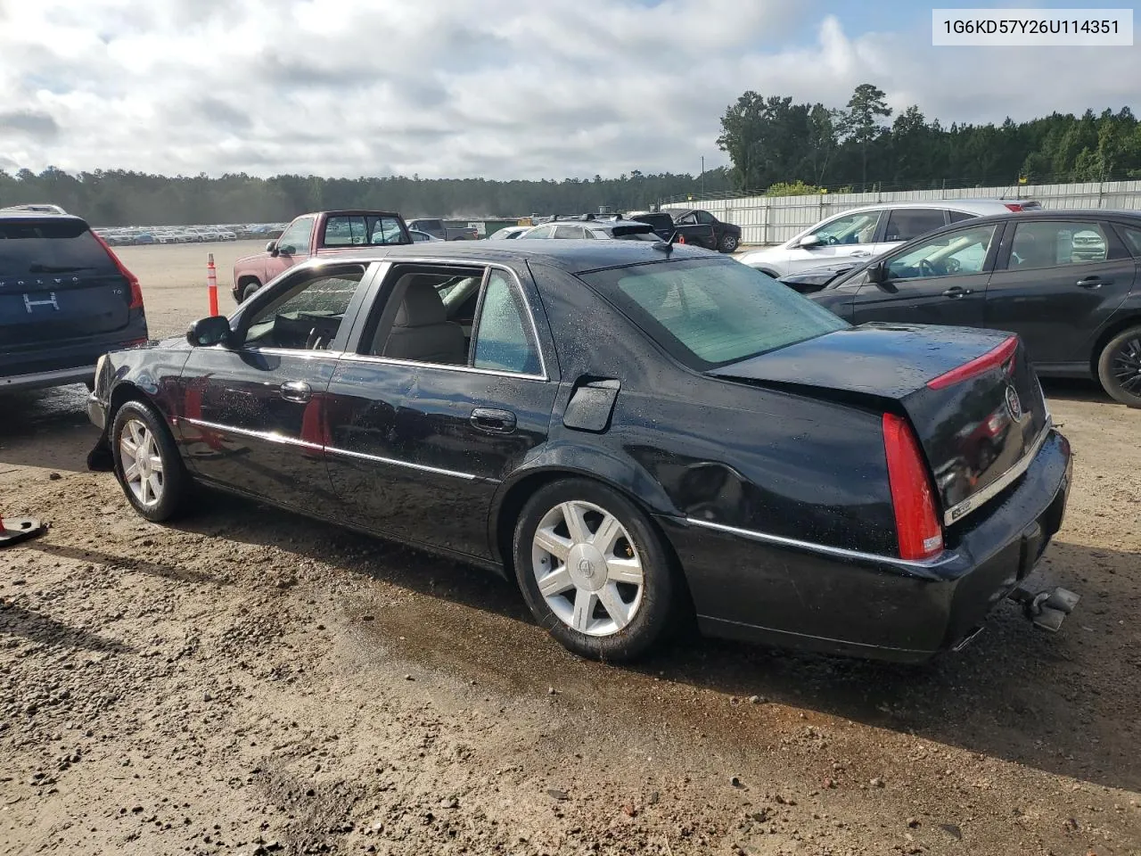 2006 Cadillac Dts VIN: 1G6KD57Y26U114351 Lot: 69132784