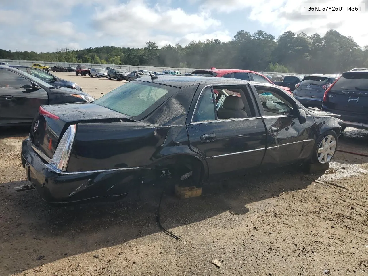 2006 Cadillac Dts VIN: 1G6KD57Y26U114351 Lot: 69132784