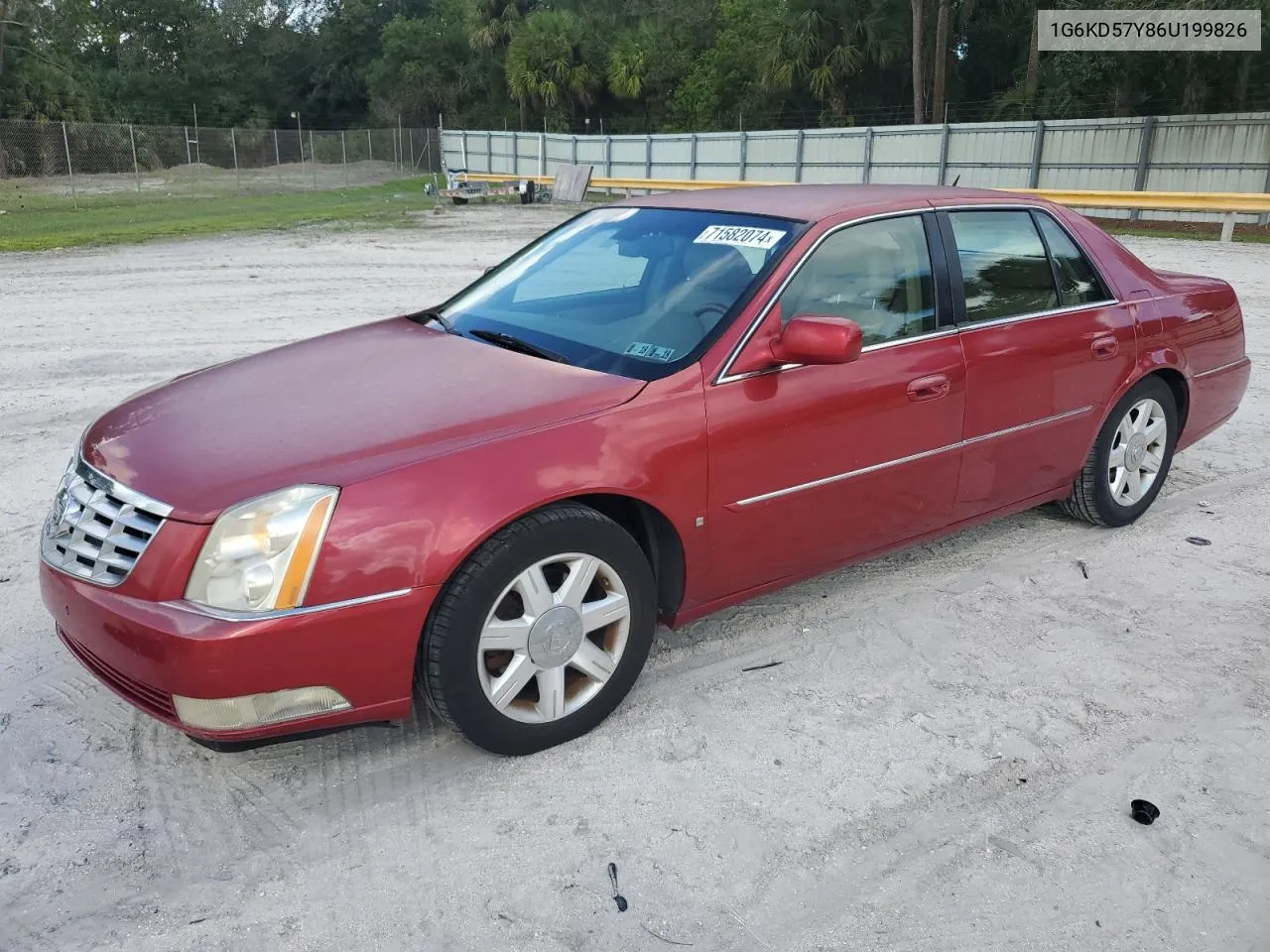 2006 Cadillac Dts VIN: 1G6KD57Y86U199826 Lot: 71582074