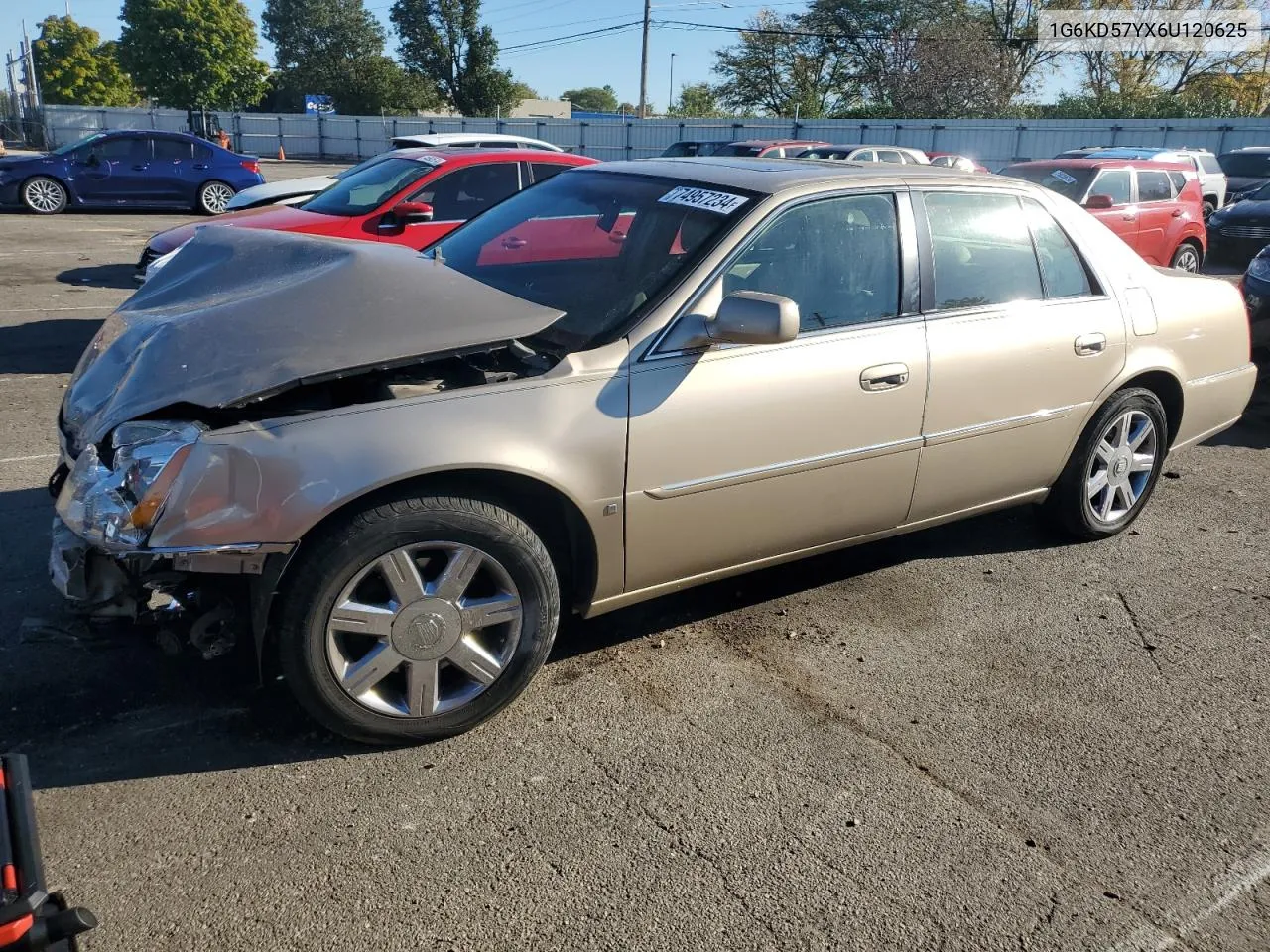 2006 Cadillac Dts VIN: 1G6KD57YX6U120625 Lot: 74957234