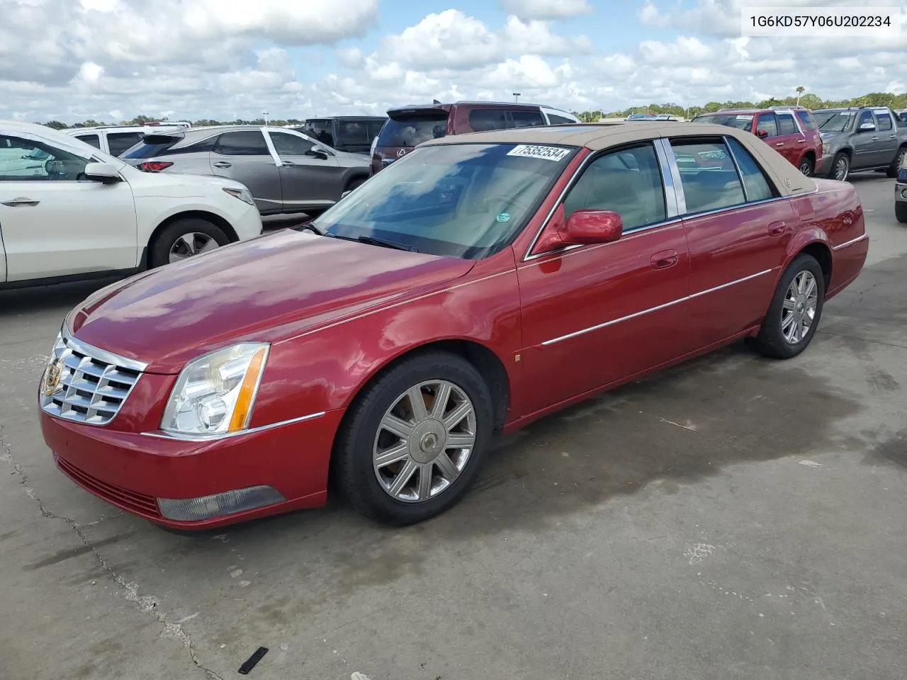 2006 Cadillac Dts VIN: 1G6KD57Y06U202234 Lot: 75352534