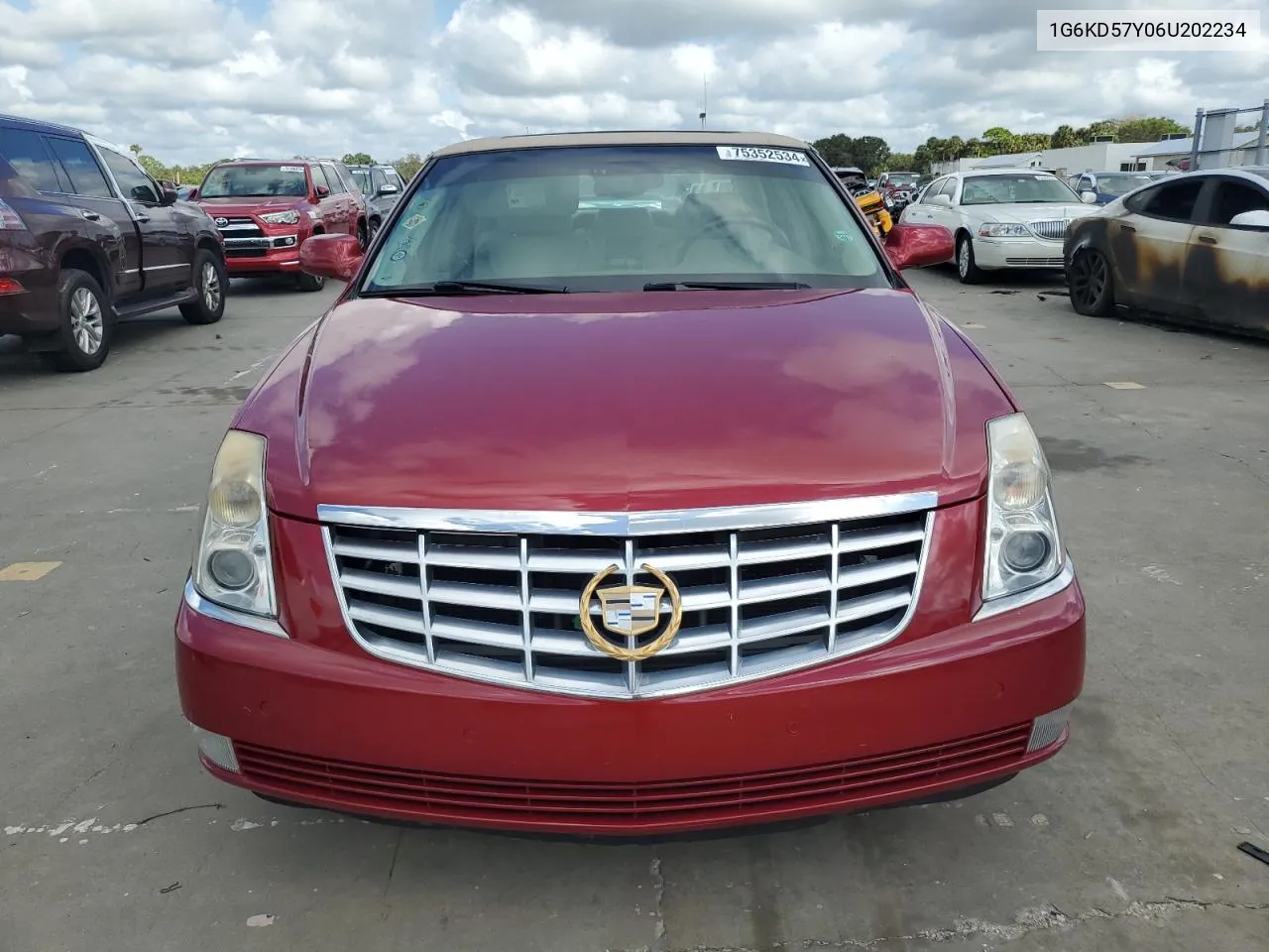 2006 Cadillac Dts VIN: 1G6KD57Y06U202234 Lot: 75352534