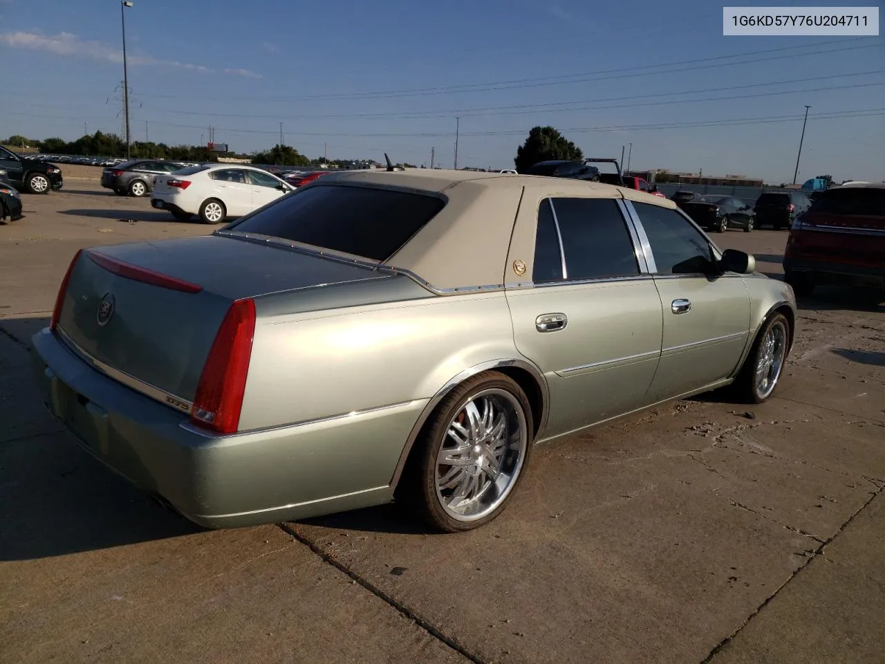 2006 Cadillac Dts VIN: 1G6KD57Y76U204711 Lot: 75934064