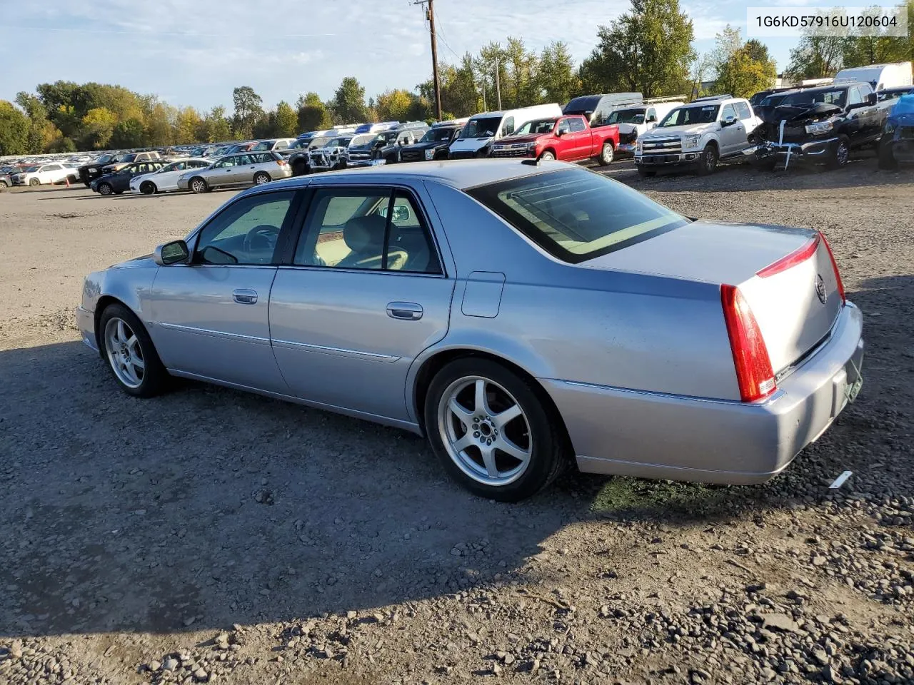 2006 Cadillac Dts VIN: 1G6KD57916U120604 Lot: 78064454