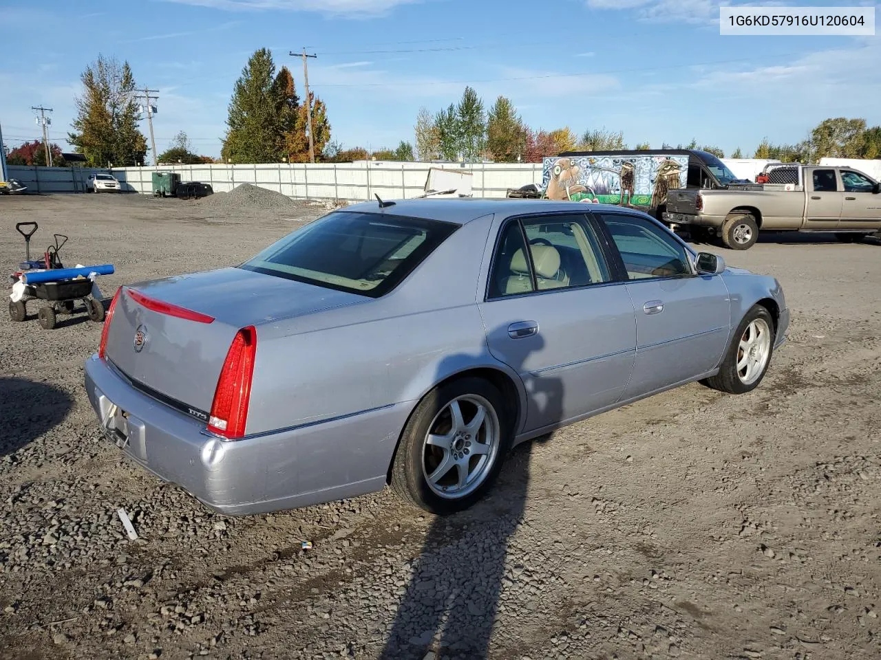 2006 Cadillac Dts VIN: 1G6KD57916U120604 Lot: 78064454