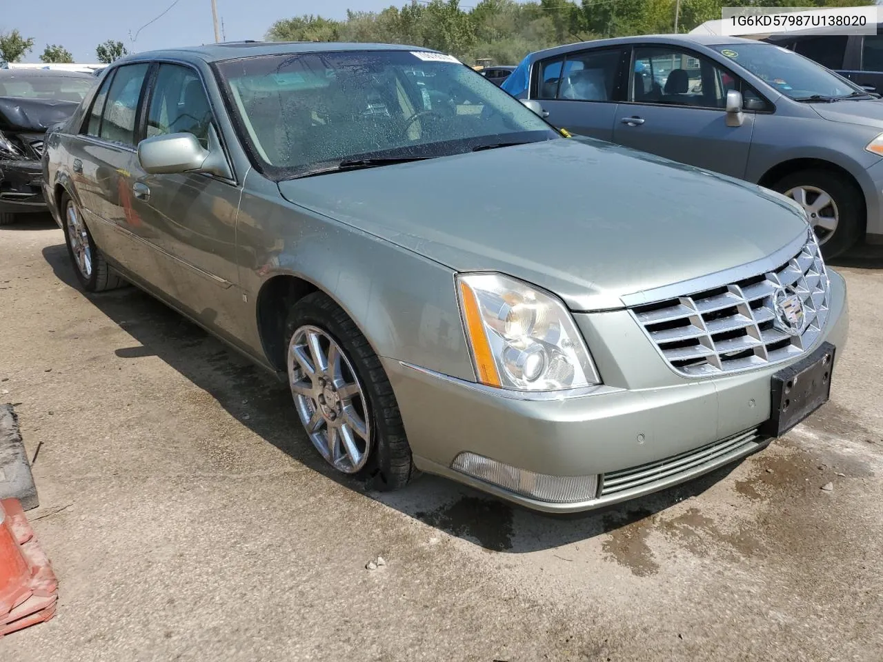 2007 Cadillac Dts VIN: 1G6KD57987U138020 Lot: 70678514