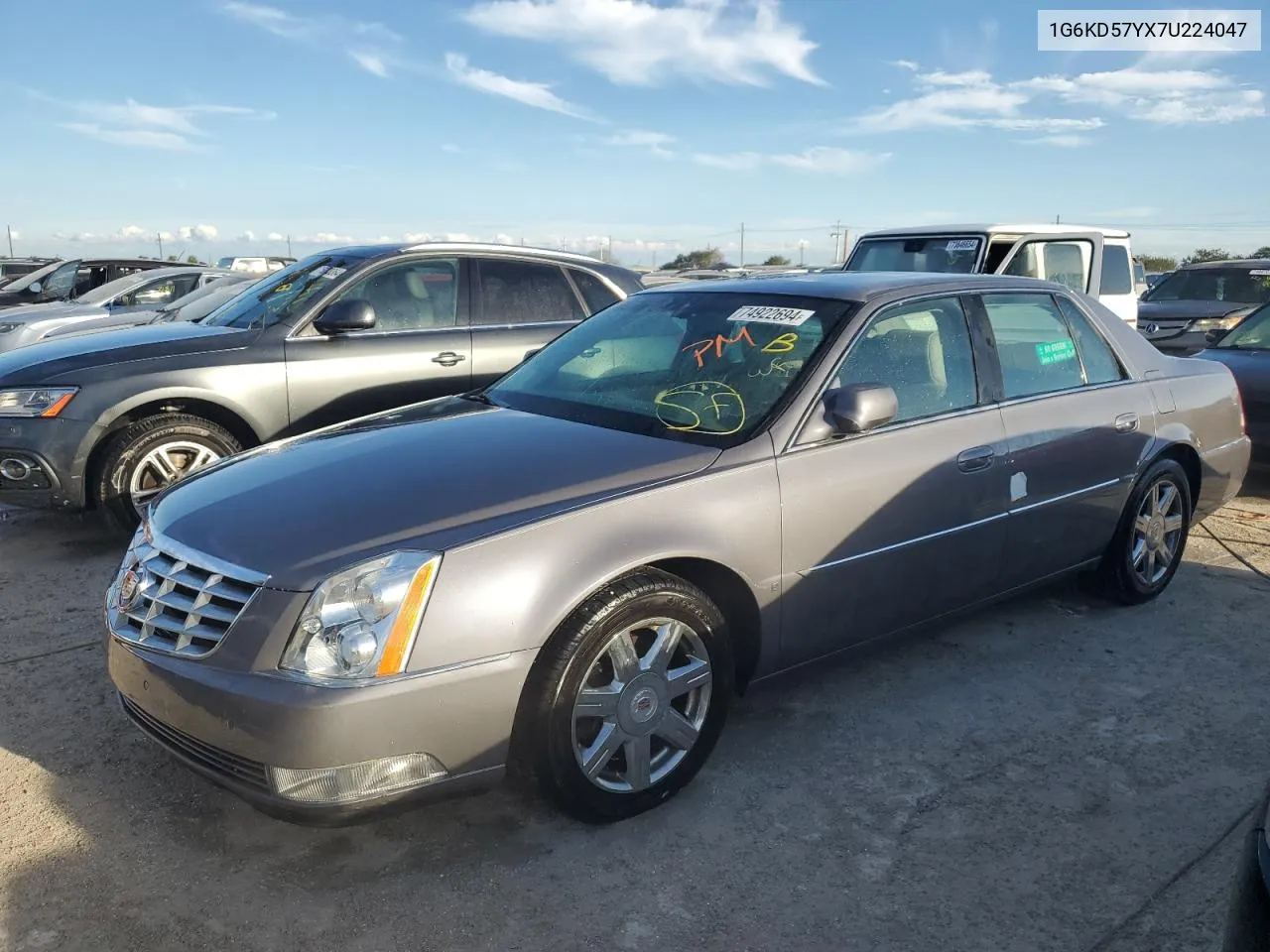 2007 Cadillac Dts VIN: 1G6KD57YX7U224047 Lot: 74922694