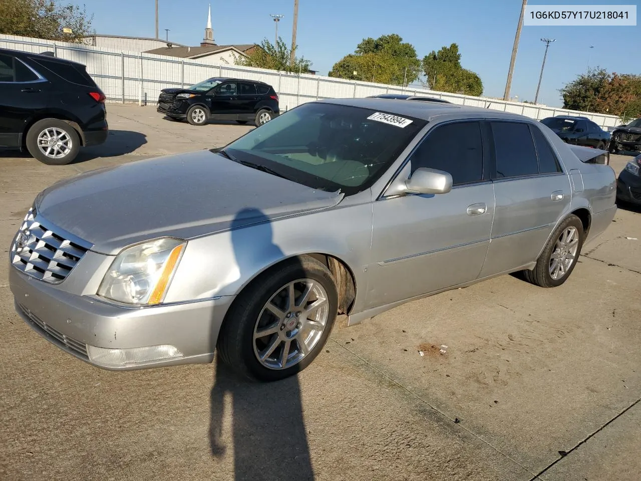 2007 Cadillac Dts VIN: 1G6KD57Y17U218041 Lot: 77543994