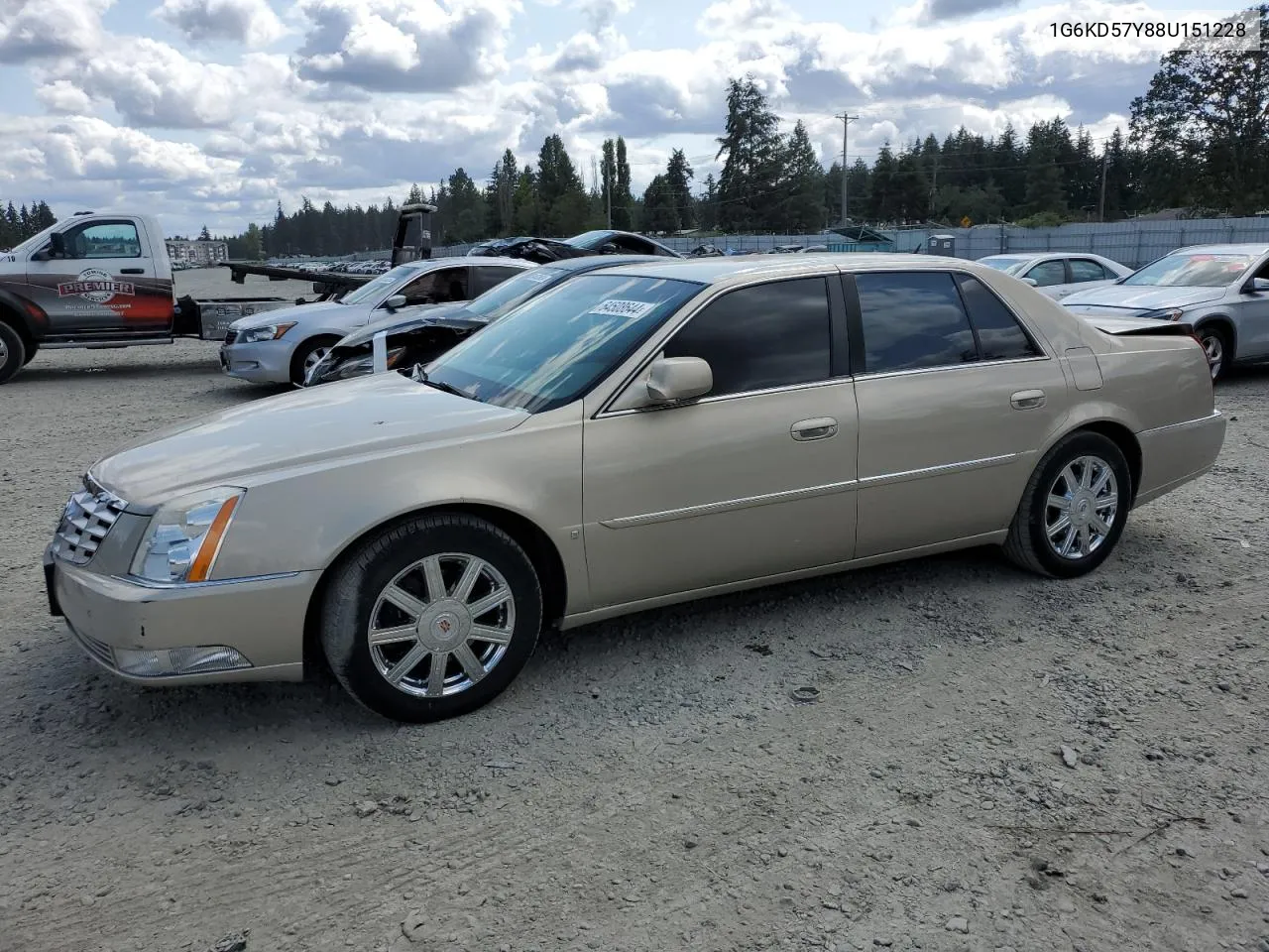 2008 Cadillac Dts VIN: 1G6KD57Y88U151228 Lot: 64508644