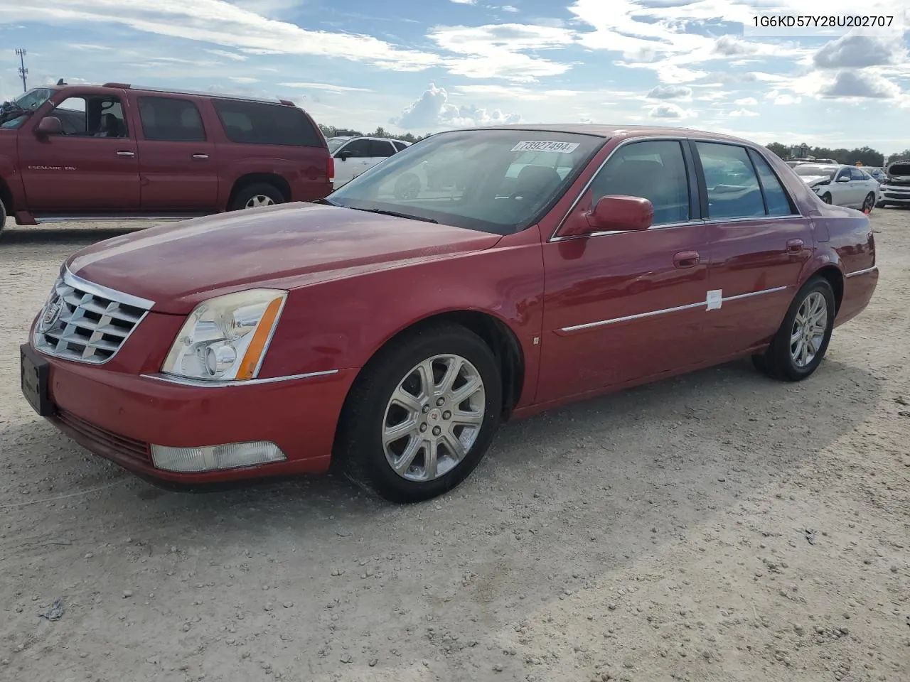 2008 Cadillac Dts VIN: 1G6KD57Y28U202707 Lot: 73927494