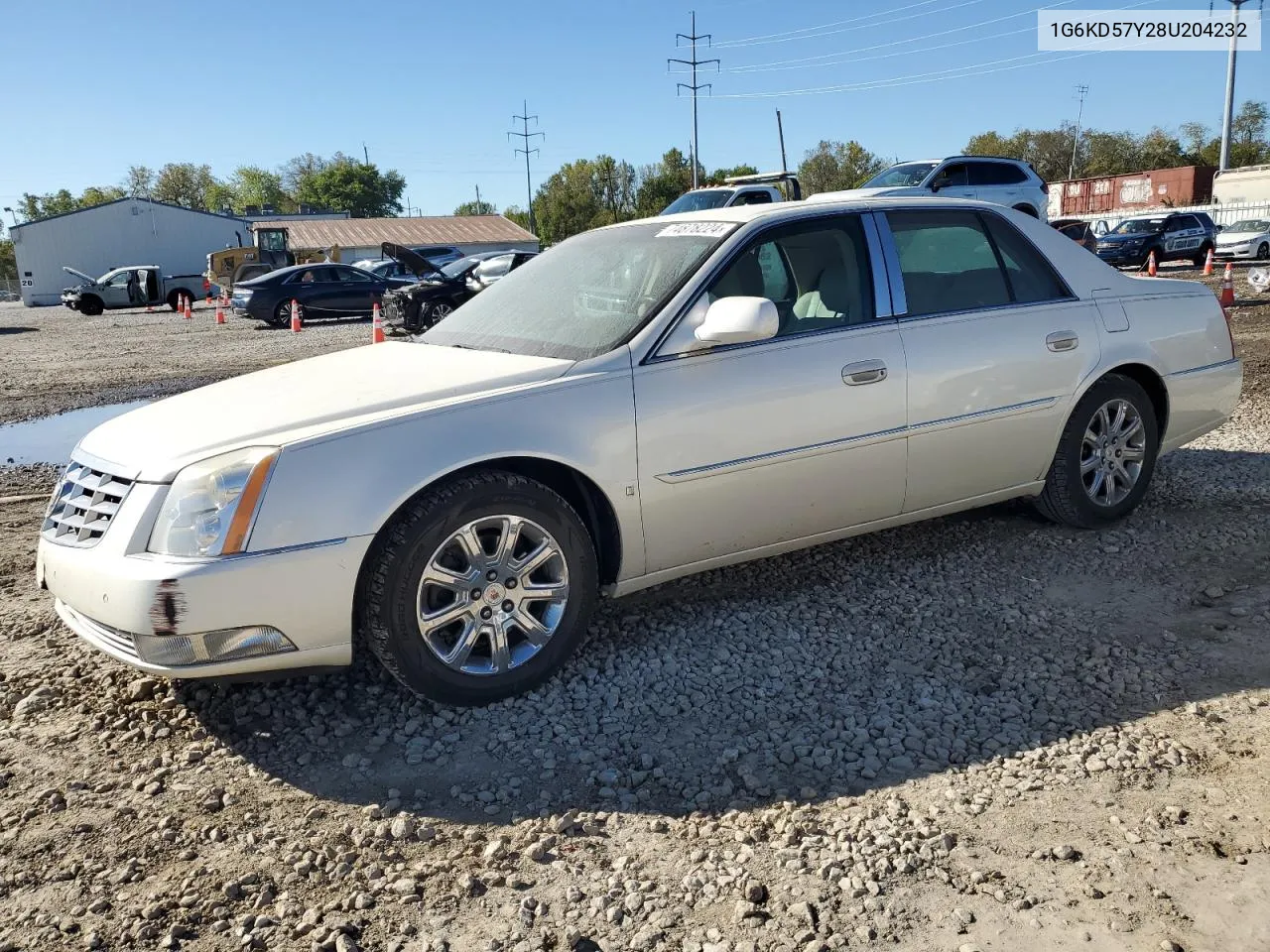 2008 Cadillac Dts VIN: 1G6KD57Y28U204232 Lot: 74878224