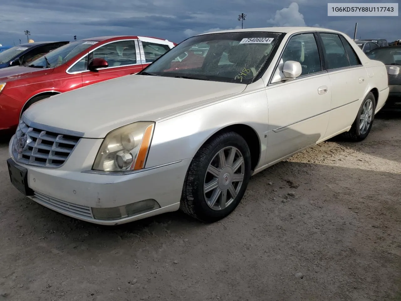 2008 Cadillac Dts VIN: 1G6KD57Y88U117743 Lot: 75406024