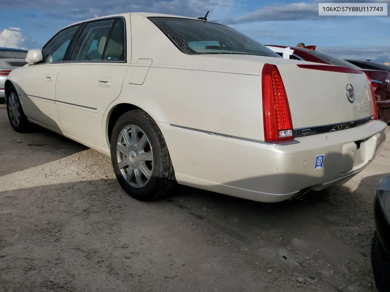 2008 Cadillac Dts VIN: 1G6KD57Y88U117743 Lot: 75406024