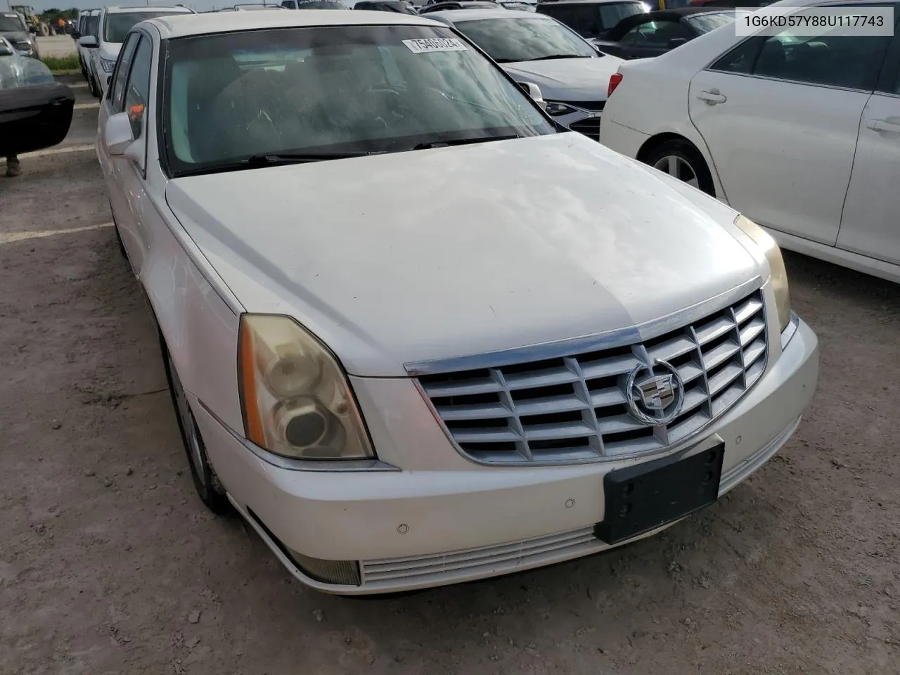 2008 Cadillac Dts VIN: 1G6KD57Y88U117743 Lot: 75406024