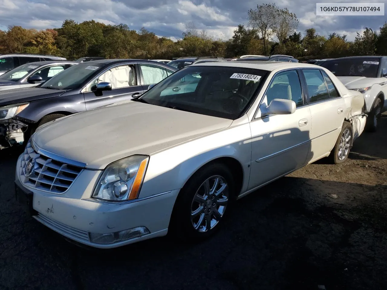 2008 Cadillac Dts VIN: 1G6KD57Y78U107494 Lot: 75518024