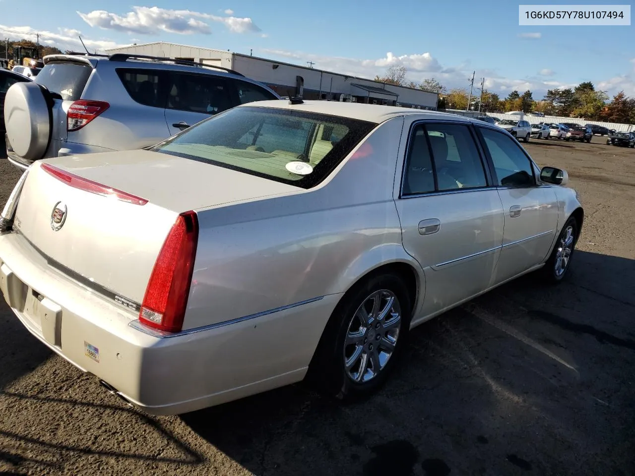 2008 Cadillac Dts VIN: 1G6KD57Y78U107494 Lot: 75518024