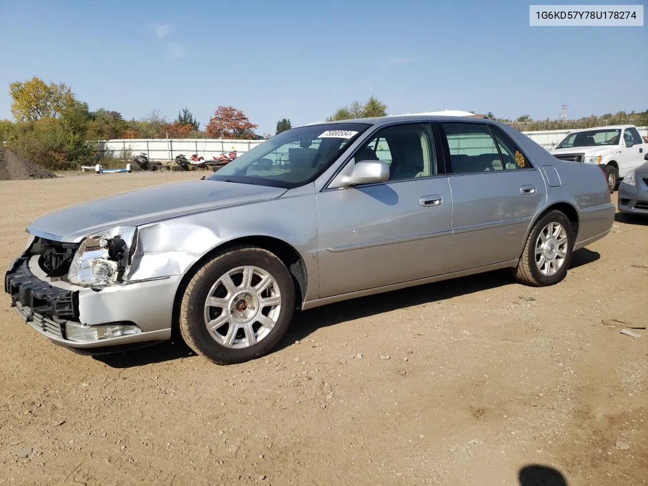 2008 Cadillac Dts VIN: 1G6KD57Y78U178274 Lot: 75880554