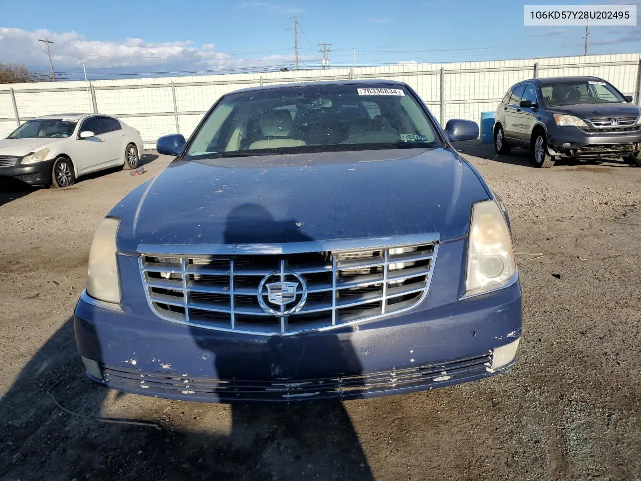 2008 Cadillac Dts VIN: 1G6KD57Y28U202495 Lot: 76336834