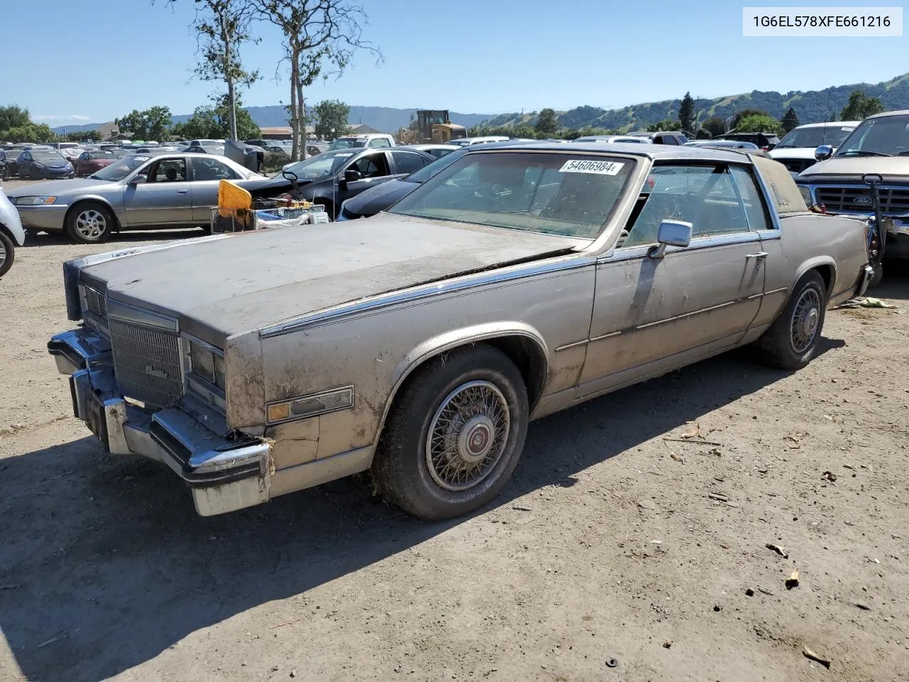 1985 Cadillac Eldorado VIN: 1G6EL578XFE661216 Lot: 54606984