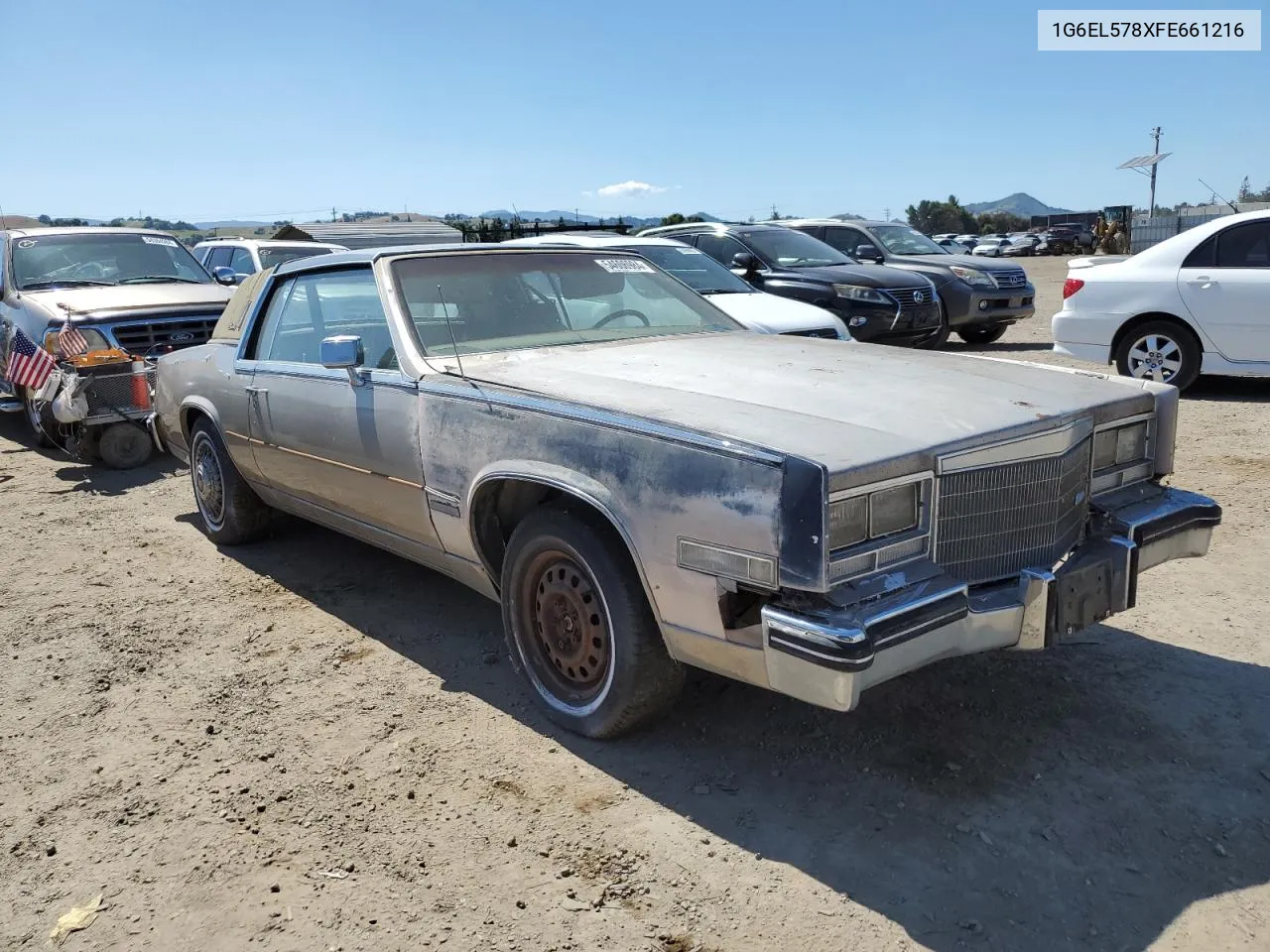 1985 Cadillac Eldorado VIN: 1G6EL578XFE661216 Lot: 54606984